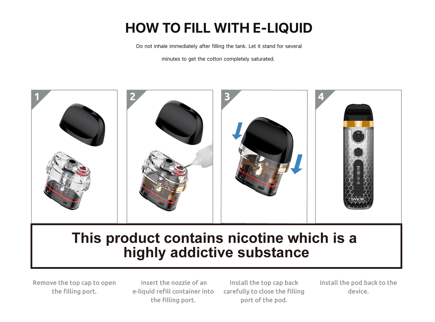 How to fill the Smok Novo 5 with e-liquid