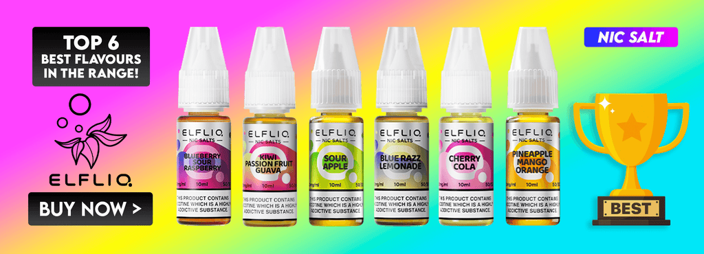 Top 6 Elfliq Nic Salt Vape E-Liquid Flavours