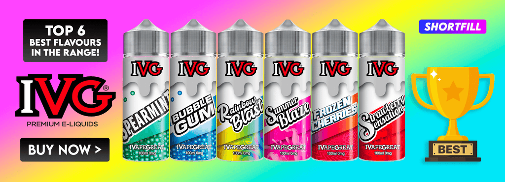 Top 6 IVG 100ml Shortfill Vape E-Liquid Flavours