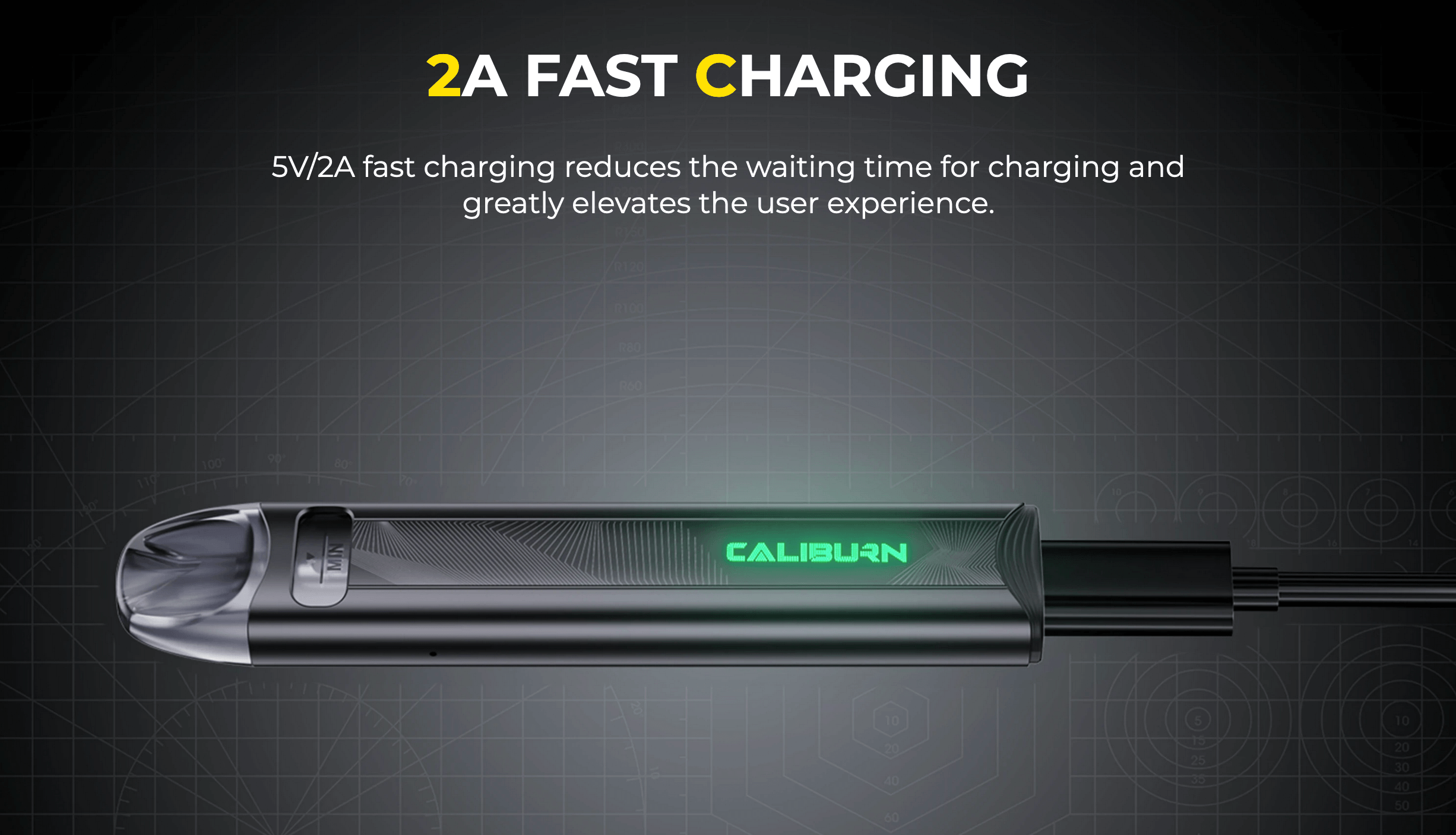 Caliburn A3S Pod Vape Kit by Uwell - 2A fast charging