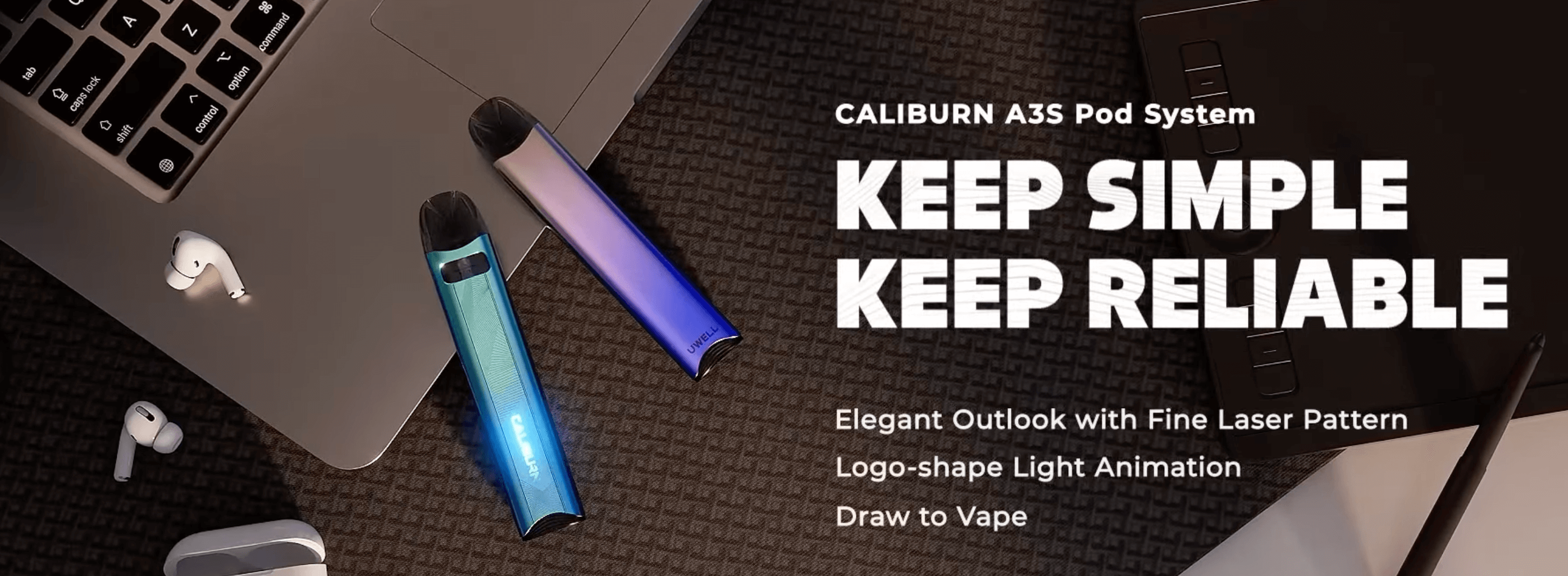 Caliburn A3S Pod Vape Kit by Uwell - 