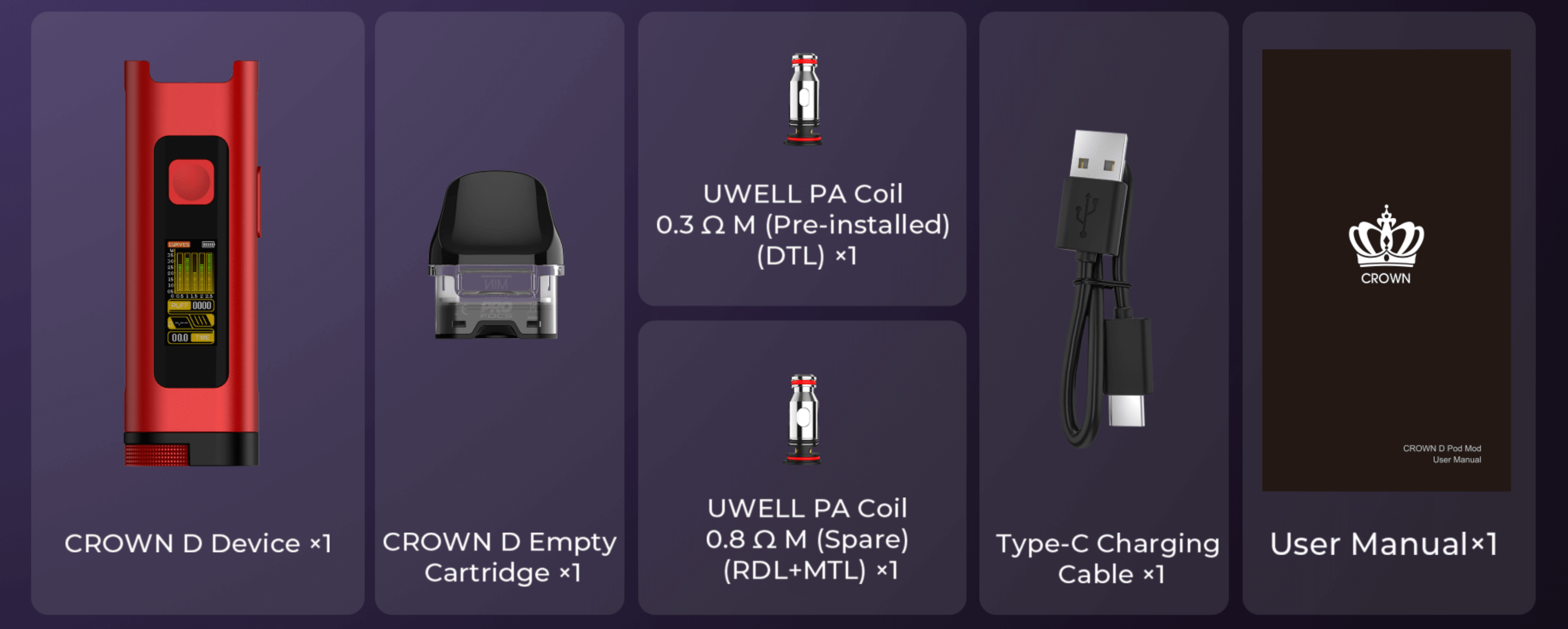 Uwell Crown D | What's in the box?