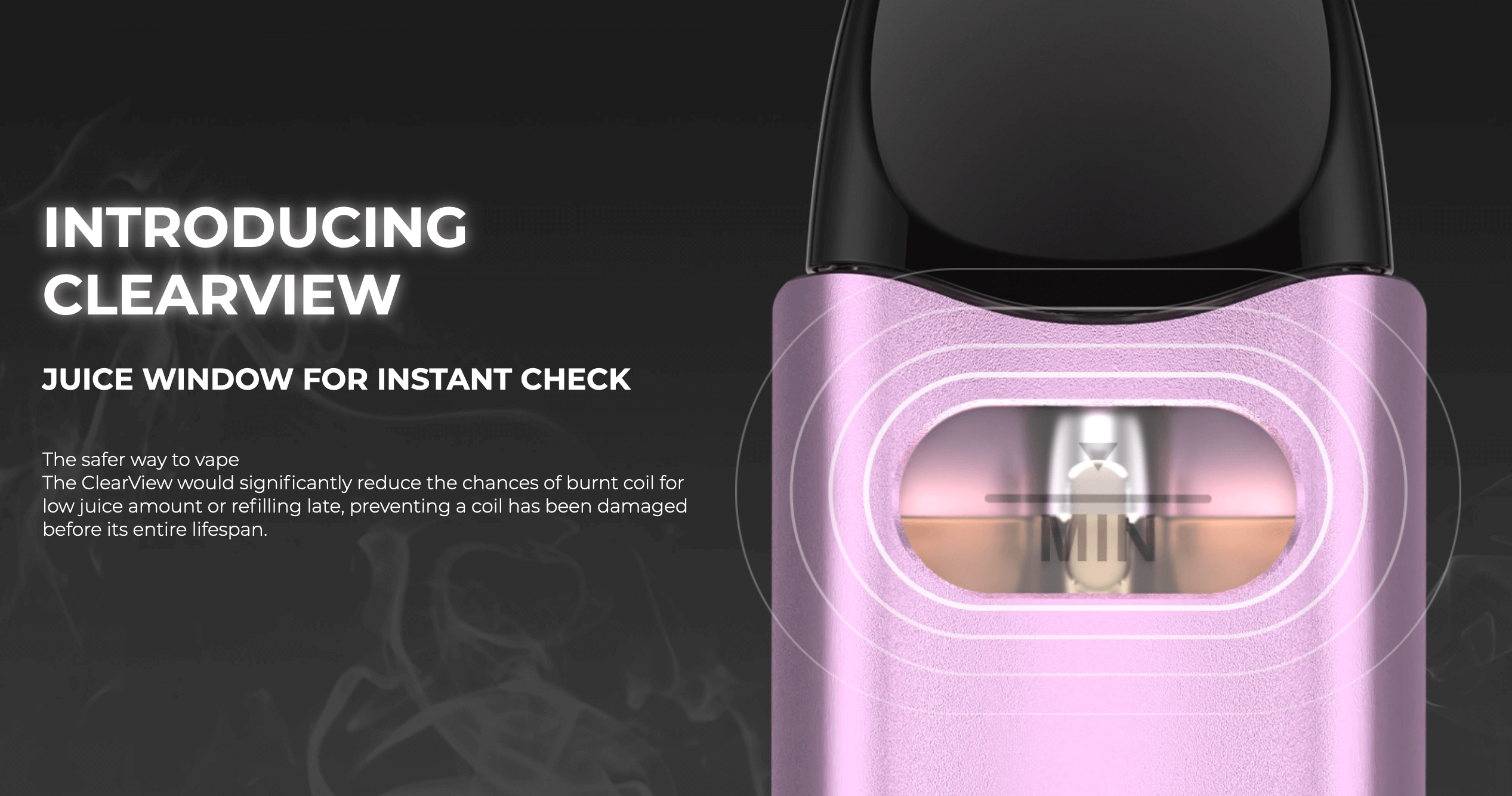 Caliburn AZ3 Pod Kit by Uwell - Clearview juice viewing window