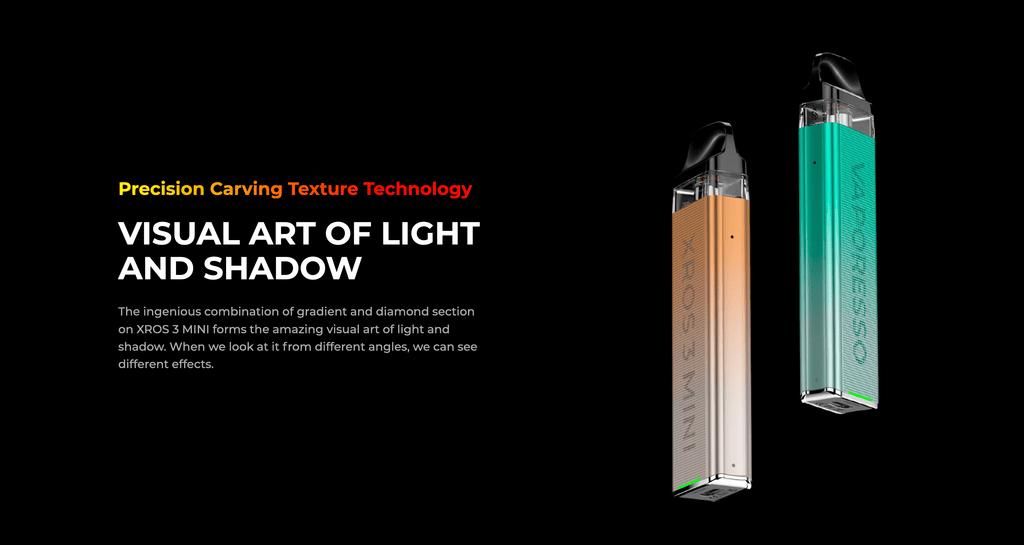 Vaporesso Xros 3 Mini | 'Visual Art of Light and Shadow' - precision carving texture technology