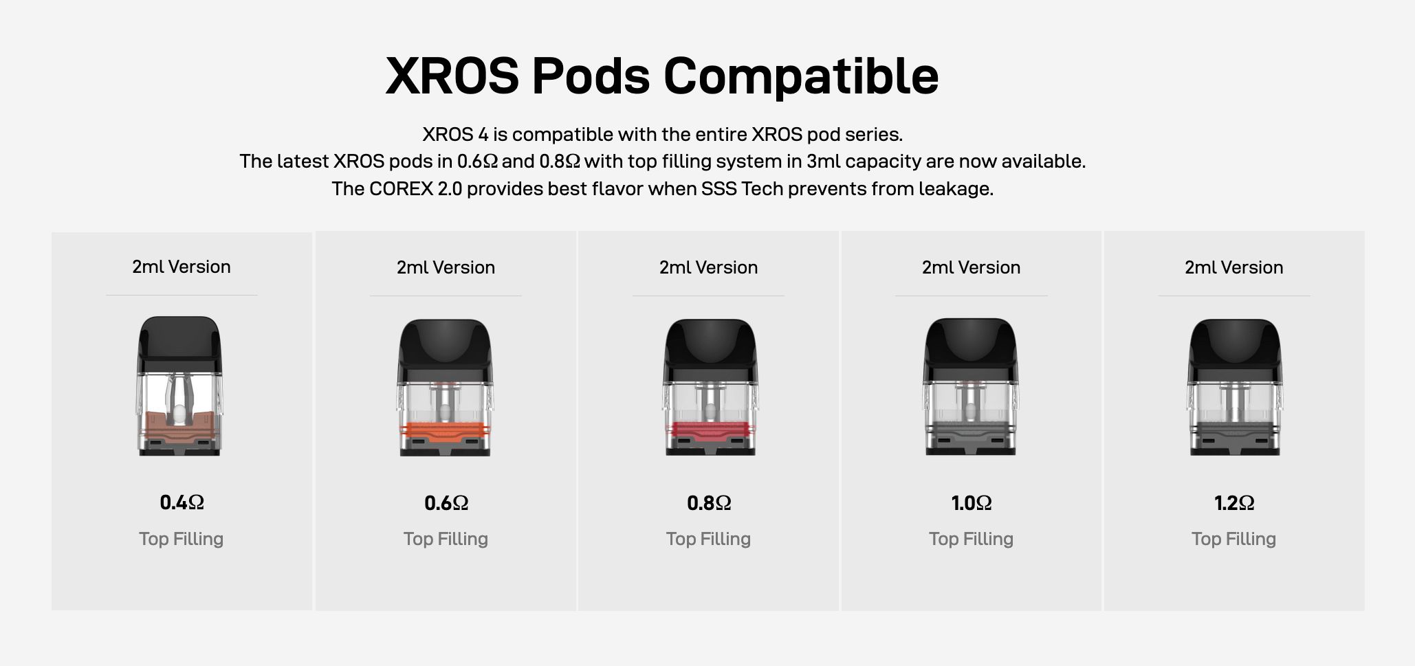 Vaporesso XROS 4 | XROS Pods Compatible
