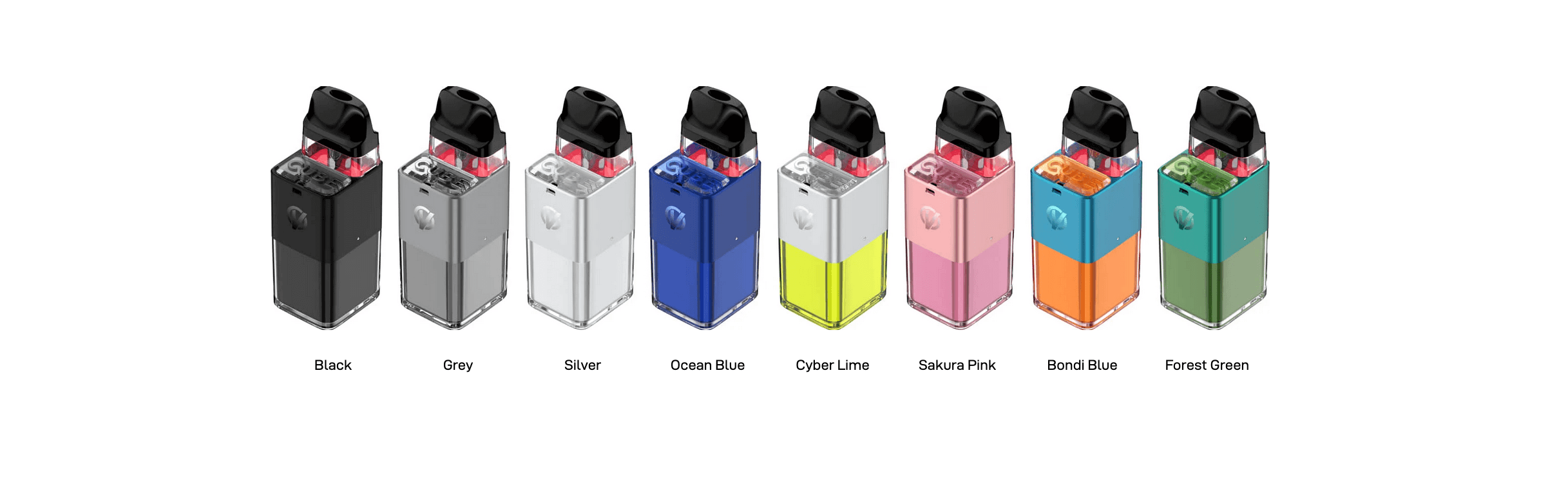 Vaporesso Xros Cube Vape Kit - Colour options; Black, Grey, Silver, Ocean Blue, Cyber Lime, Sakura Pink, Bondi Blue, Forest Green