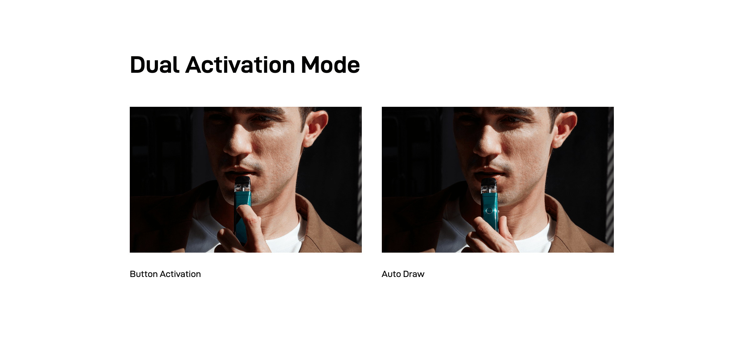 Vaporesso Xros Pro - Dual activation modes; button activated or auto draw activated