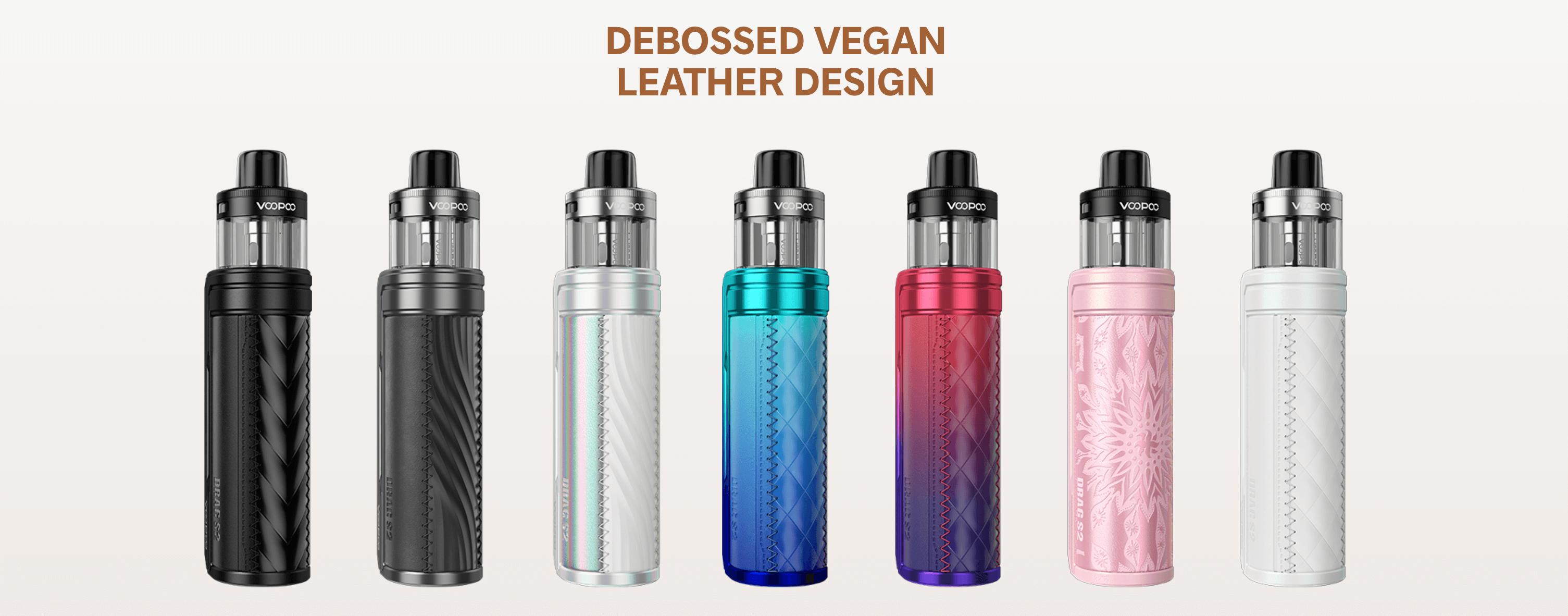 Voopoo Drag S2 - debossed vegan leather design
