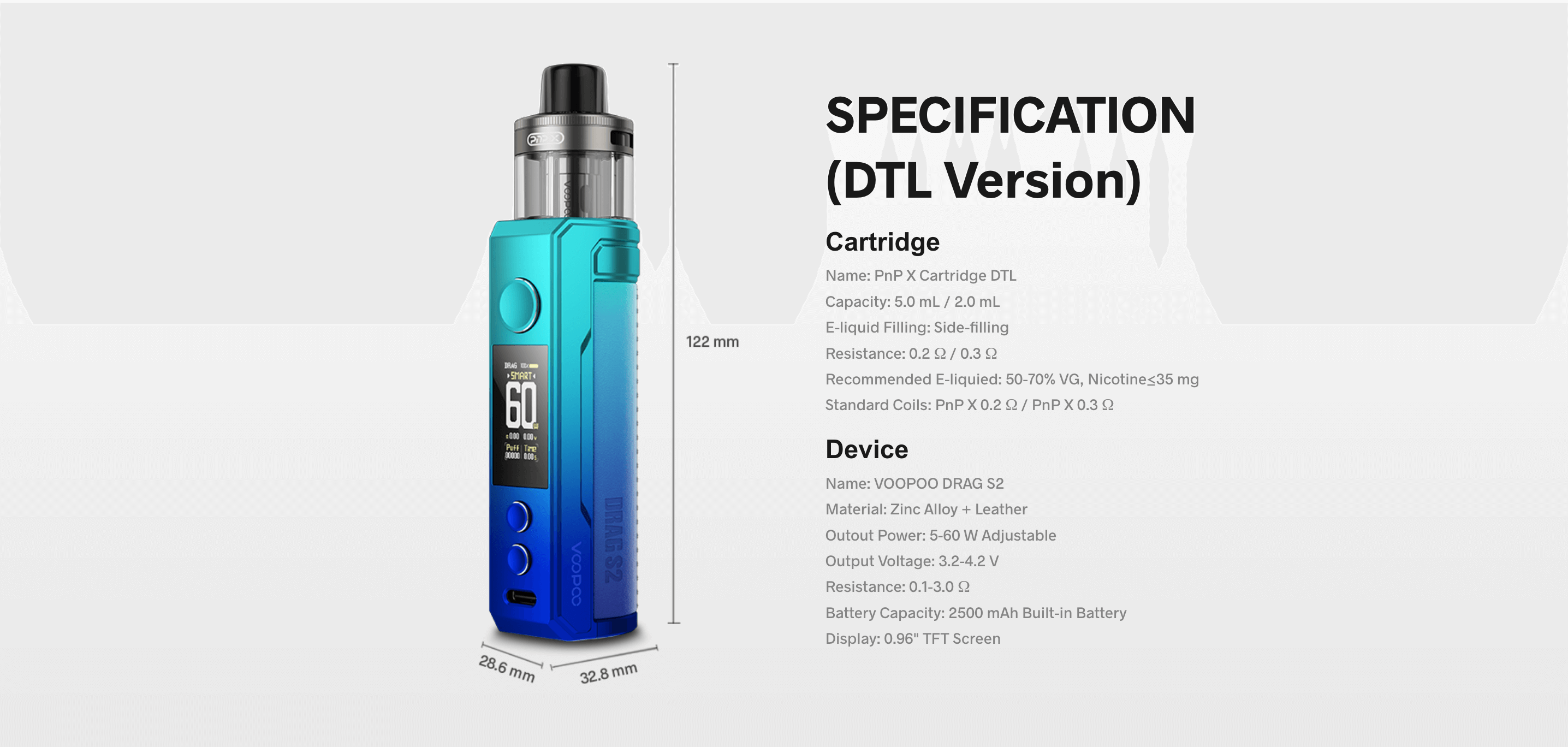 Voopoo Drag S2 - Specification