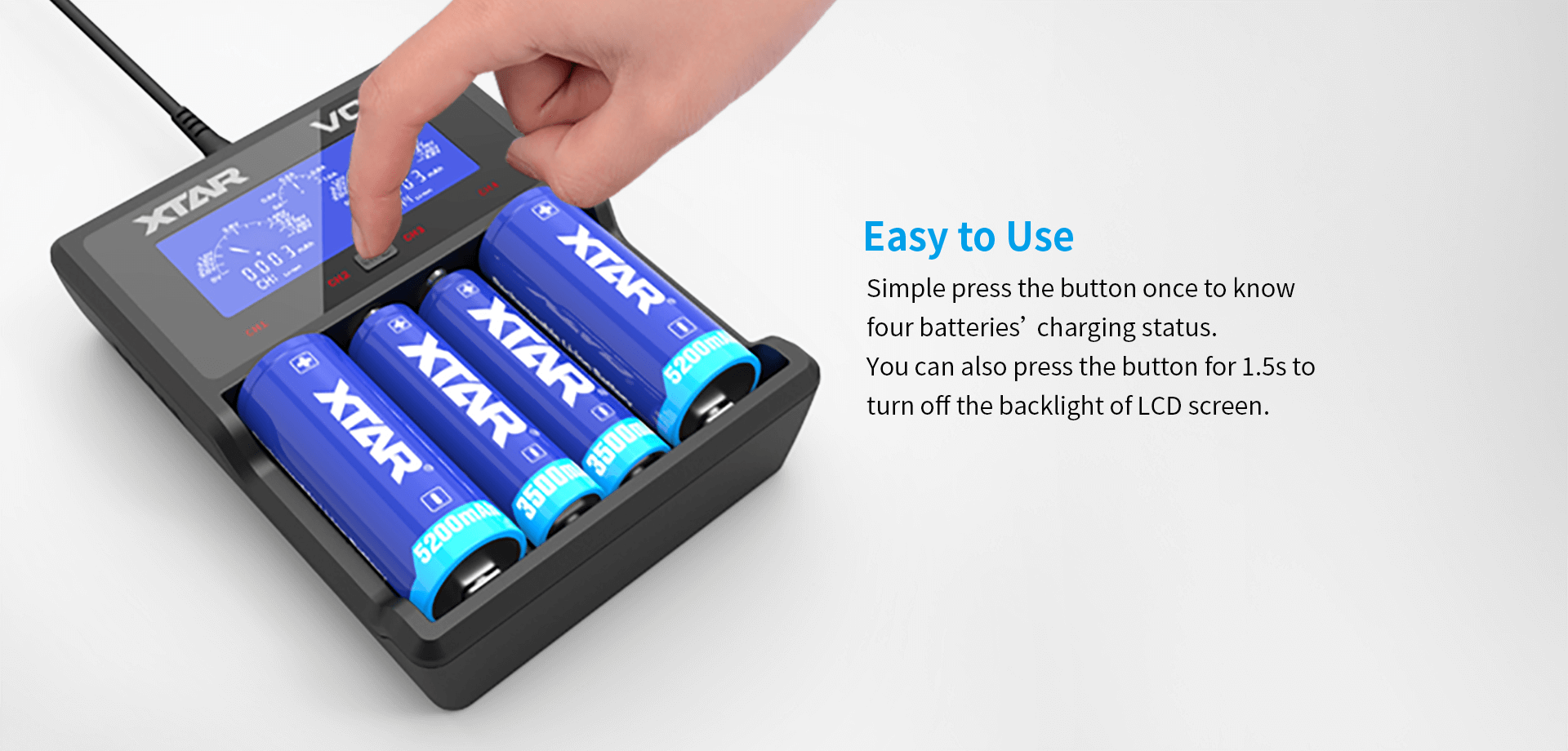 XTAR VC4 Charger | Easy to use