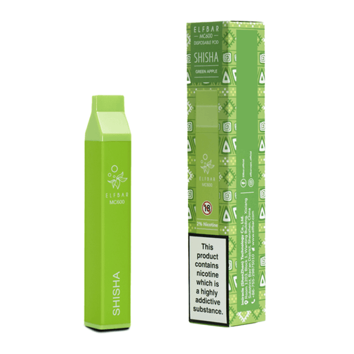 Shisha Green Apple Elf Bar MC600 Disposable Vape
