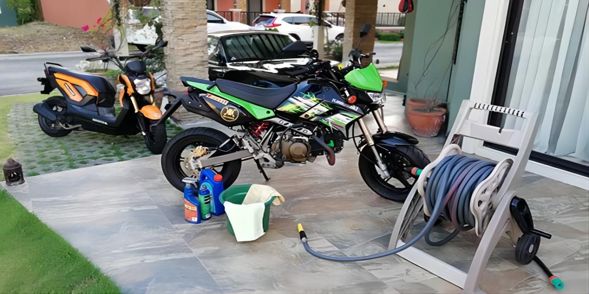 Motorcycle wash tips