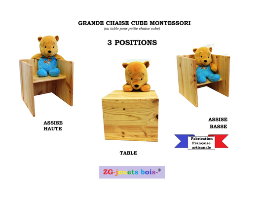 Checubo 2 avec miroir : 55x55x55h cm - Montessori Spirit