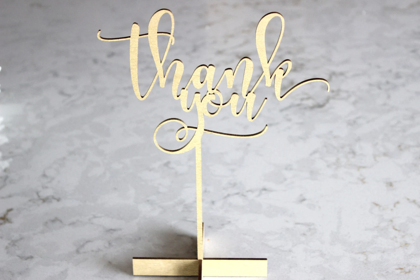 Laser Cut Thank You Sign