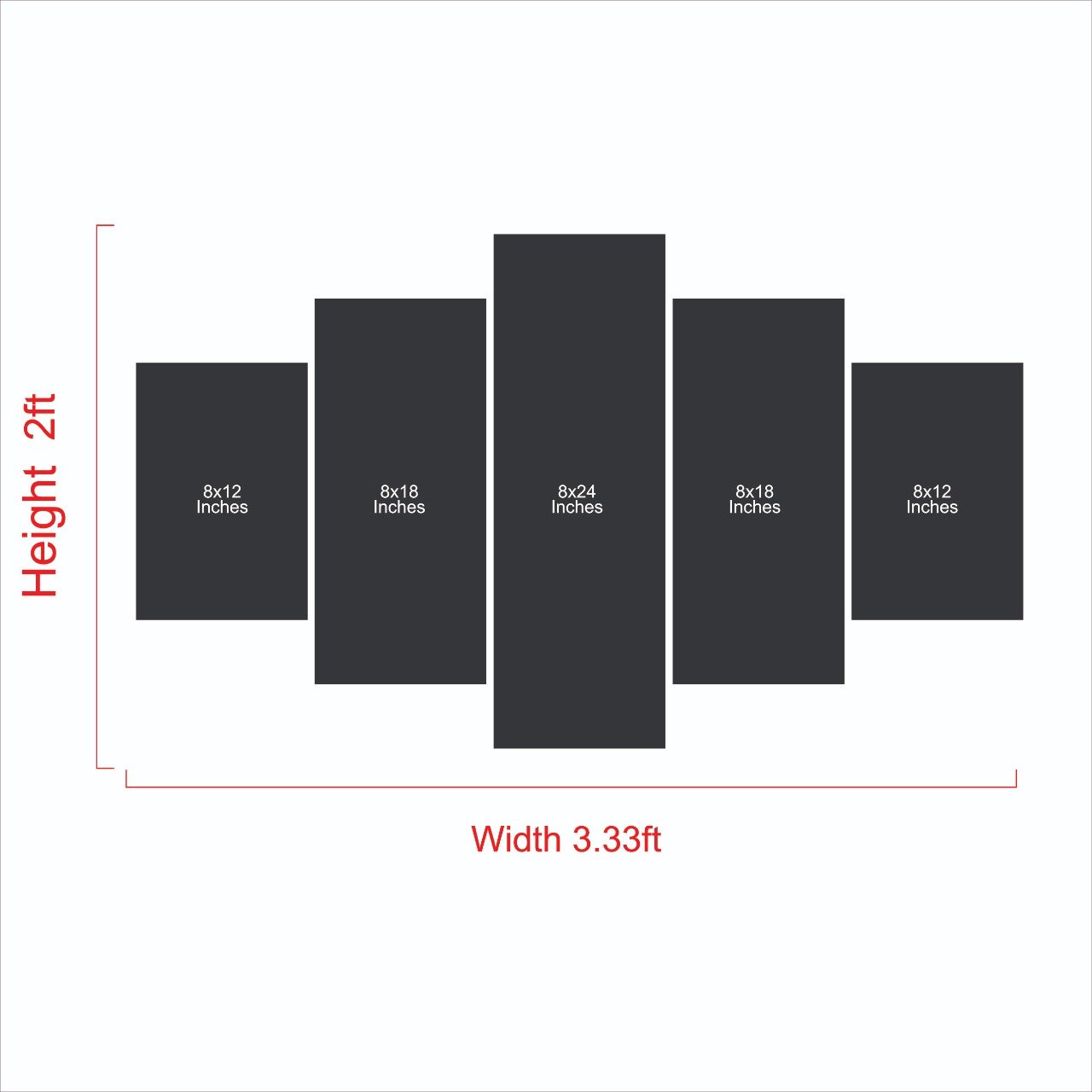 Surat Ikhlas (5 Panel) Islamic Wall Decor – Wallbeauty.pk