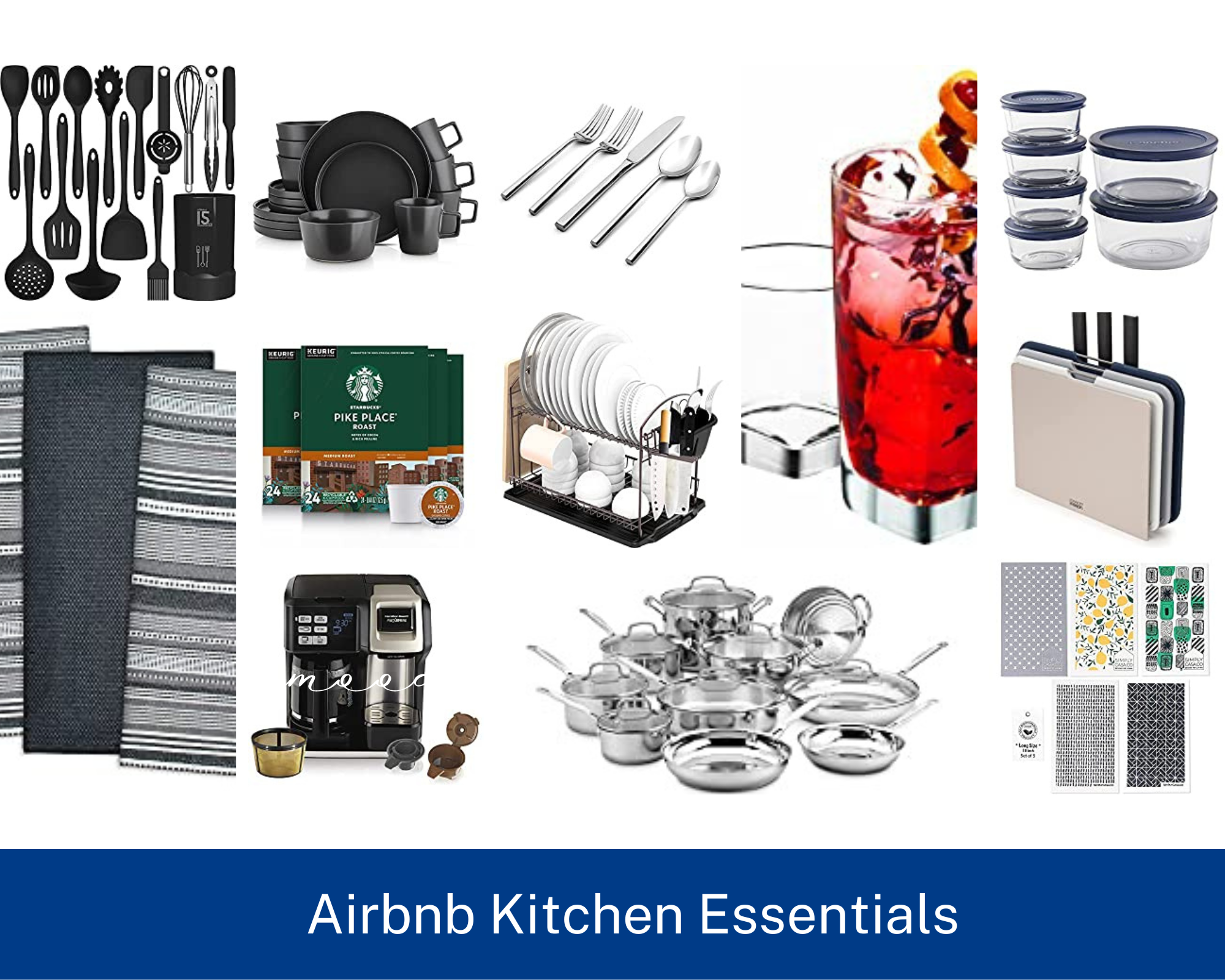 Budget Friendly Shopping List For An Airbnb Kitchen Get The Essentials   Airbnb Kitchen Essentials House Of Three 