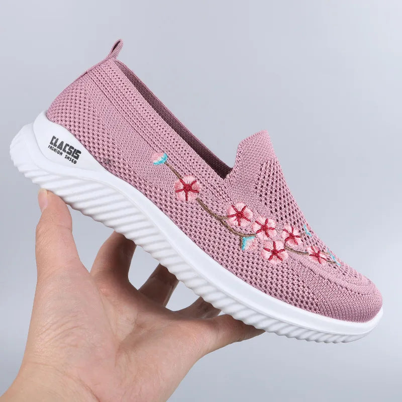 Feminine Comfort Flower Sneakers