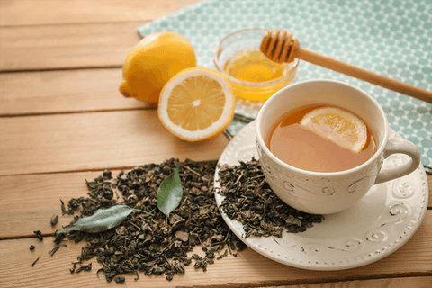 exotic honey lemon green tea served with tangy sweetness of lemon and goodness of honey.