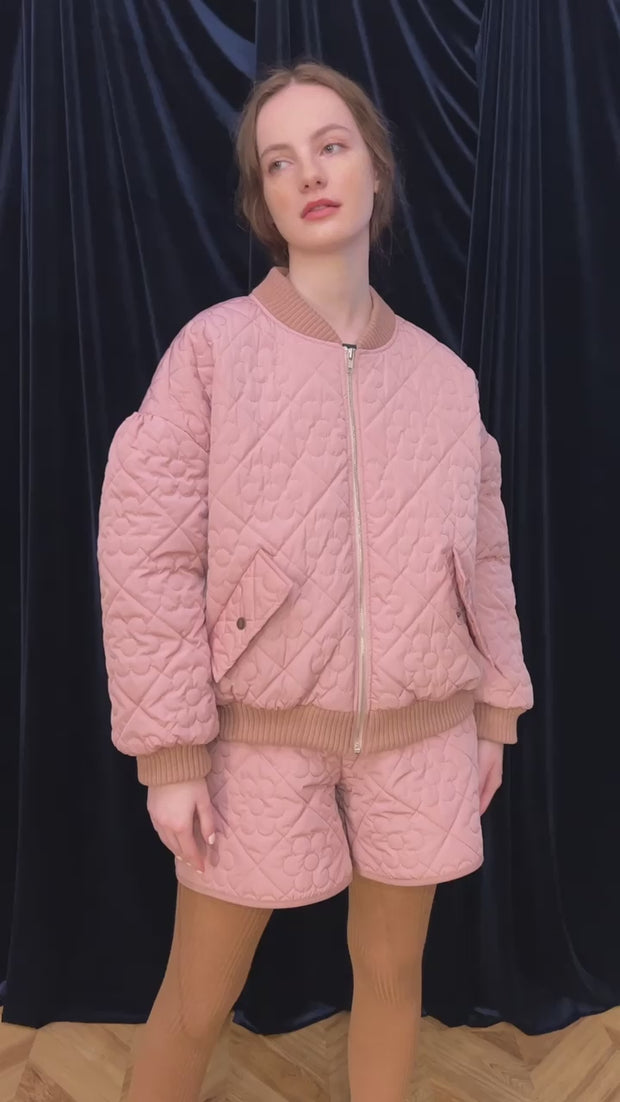 有名なブランド POPPY フラワーキルティングブルゾン ショートパンツ