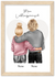 Lieblingsmensch gerahmtes Poster-Geschenk Partner - Partnerschaftsgeschenk Bild-Weihnachtsgeschenk Partner