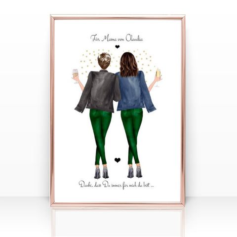 Personalisierte Geschenke Familienbild & Poster für die Mama zum Muttertag, beste Mutter Bild Geschenk, Mutter Tochter Geschenk, Geburtstagsgeschenk, Geschenke für Frauen, Familienbilder, Bedruckbar auf personalsierte Tassen, Personalisierte Kissen + Decken + Bettwäsche ,Freundschaftsgeschenke , Geschenk für Freundin, Personalisierte Tassen Geschenke.