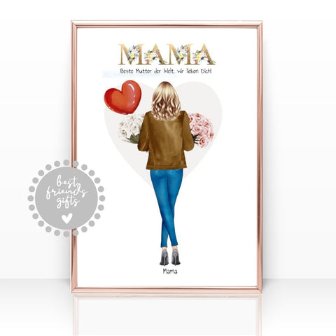 Bestseller Geschenke, Geschenkidee beste Mama, Mutter der Welt. Personalisiertes Muttertagsgeschenk, Geburtstagsgeschenk Mama mit Spruch