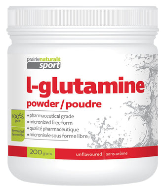 PRAIRIE NATURALS Sport L-Glutamine (Unflavoured - 200 gr)