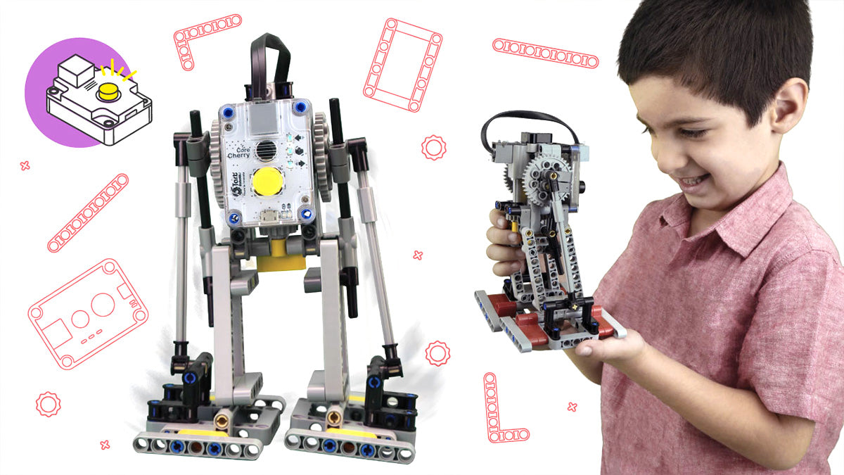 LEGO®-compatible biped - Kids can build DIY robotic projects with Cherry Tart set