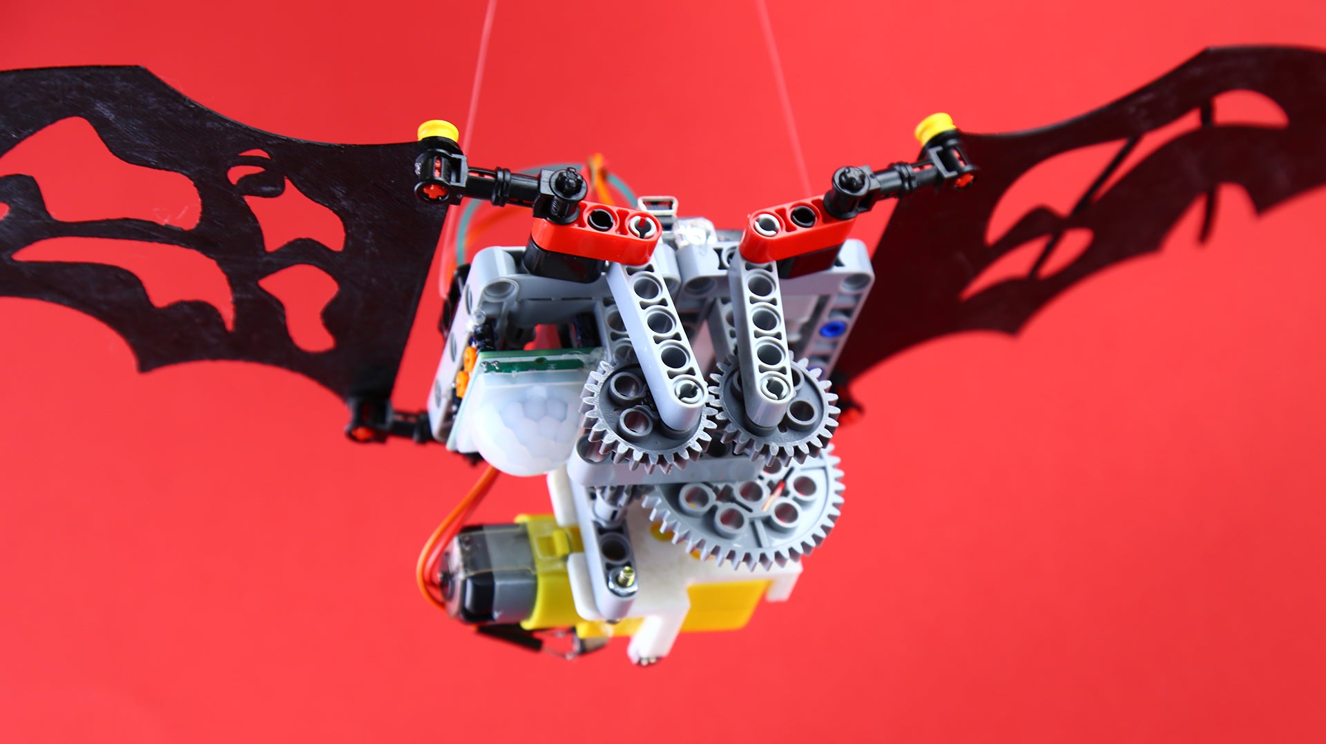 Create robotic Bat with a DC motor and a motion detector