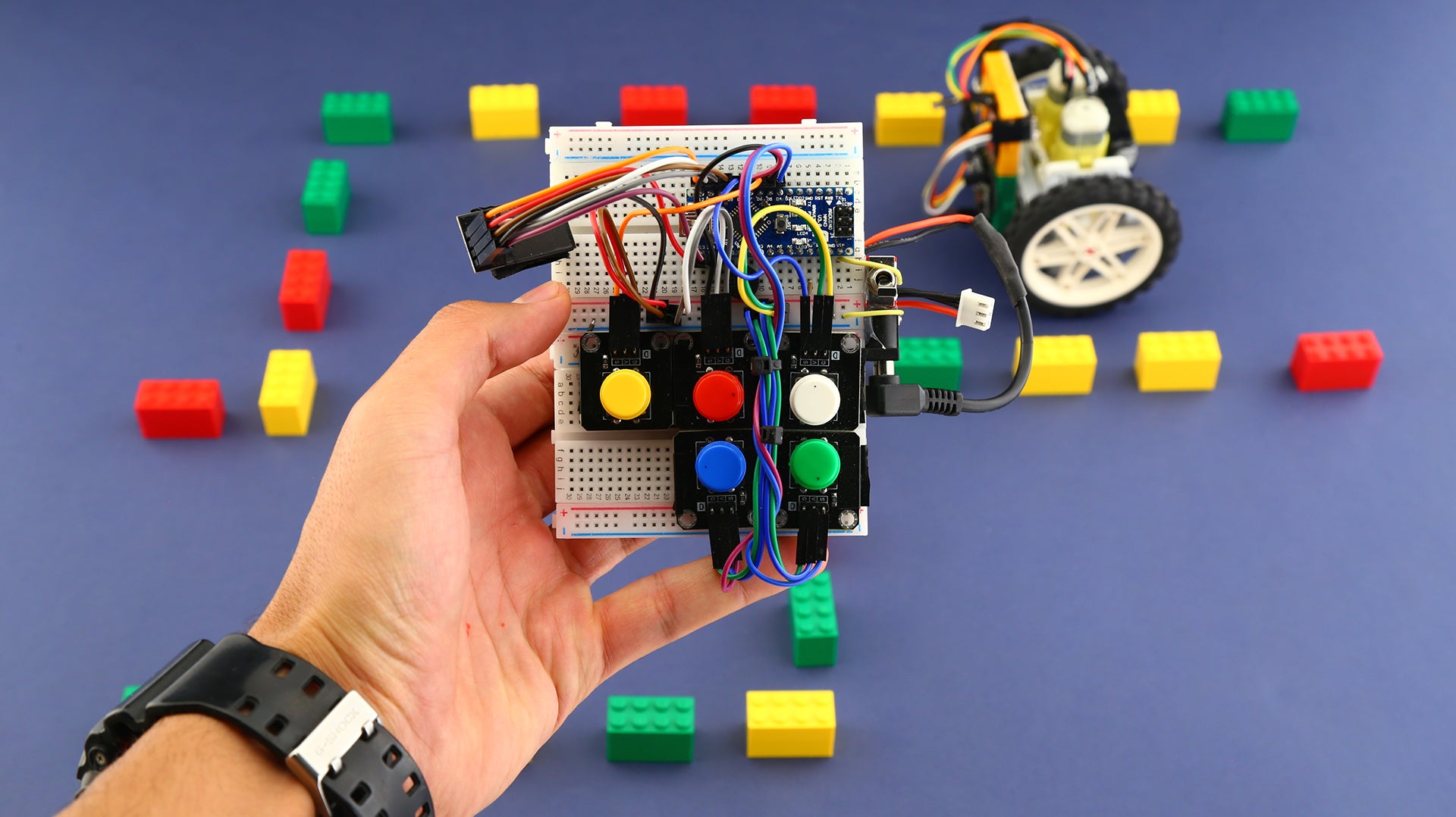 Remote tangible coding console and the mobile robot