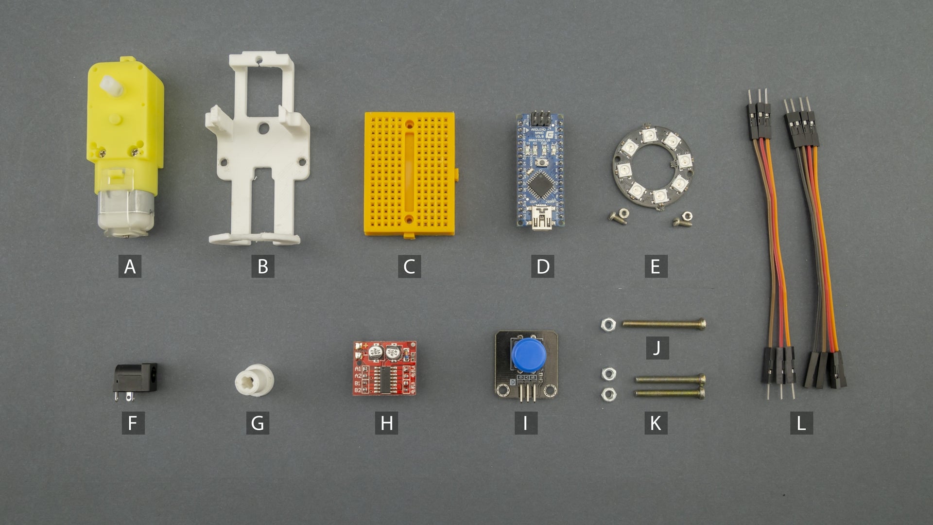 You can create a Biped robot with a DC motor and LEGO®-compatible blocks with your kids.