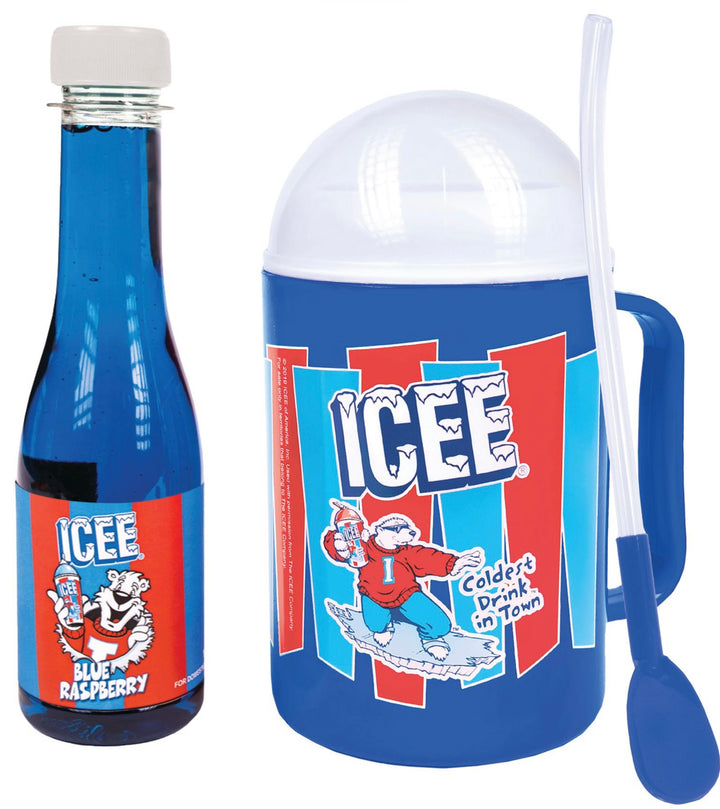 Icee Pink Shaved Ice Machine with Syrup, Cups and Straws – I Love