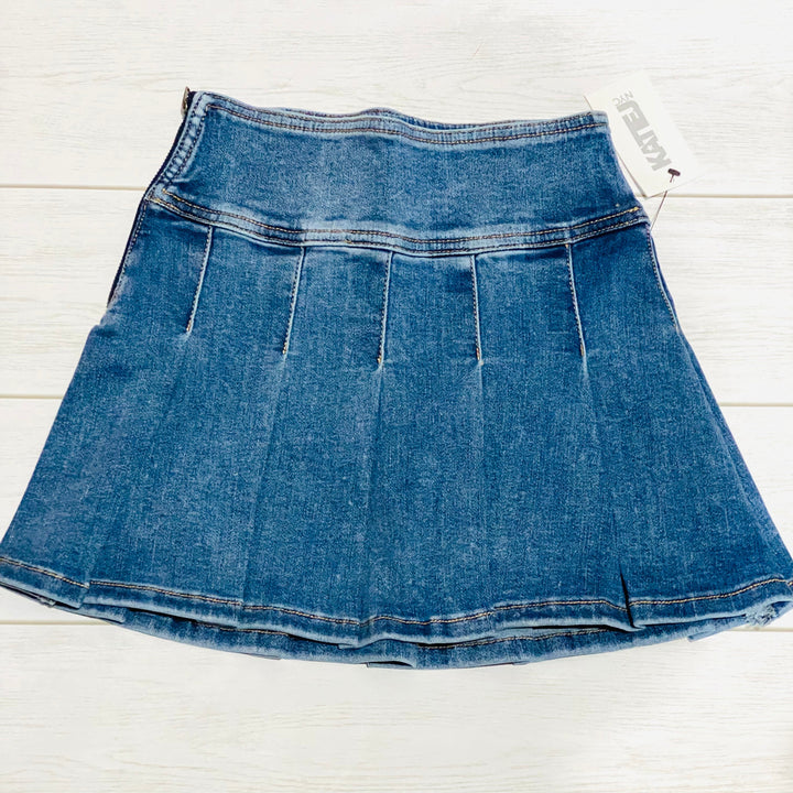 Buy UTH By Roadster Teen Girls Blue Straight Denim Skirt - Skirts for Girls  17952106 | Myntra