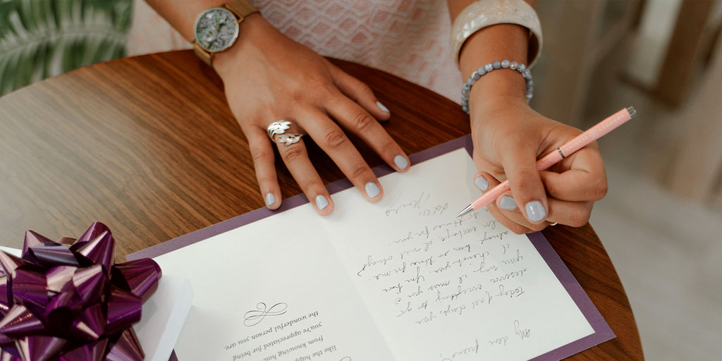 Woman writing a letter