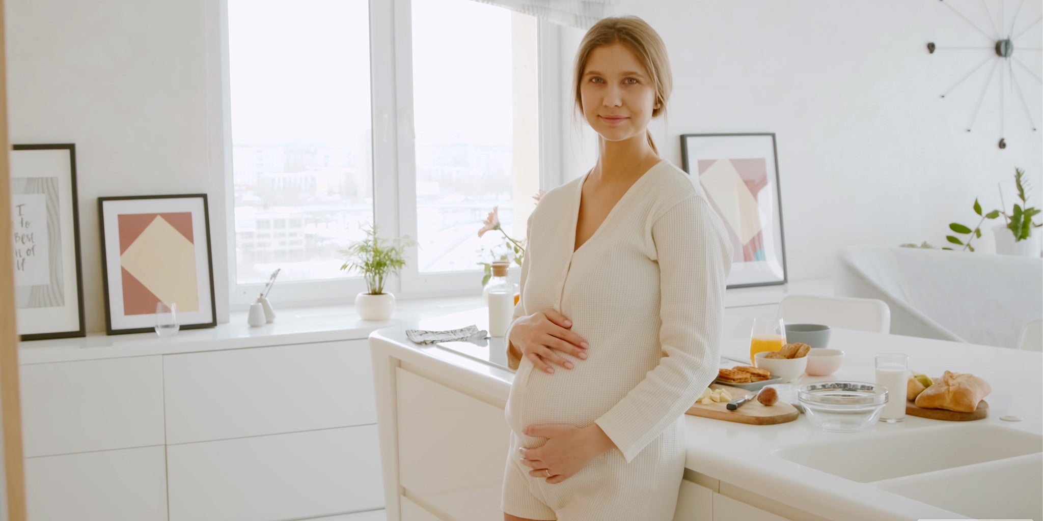 Pregnant woman in the kitchen