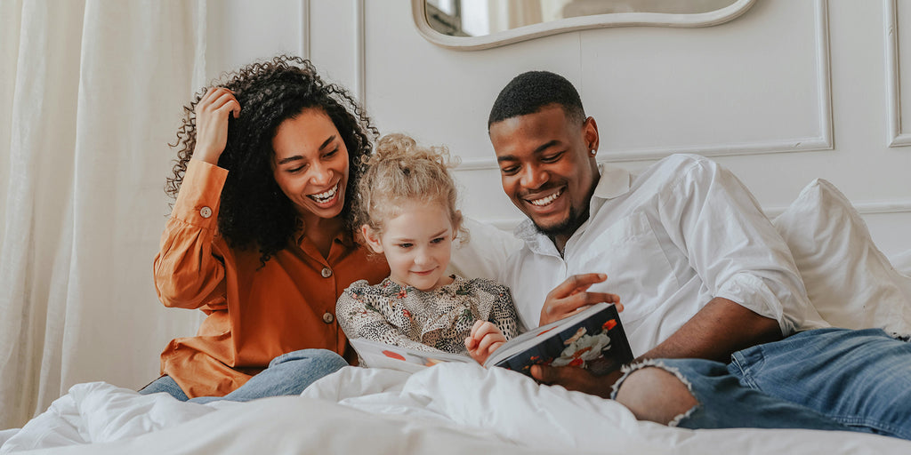 Family reading together