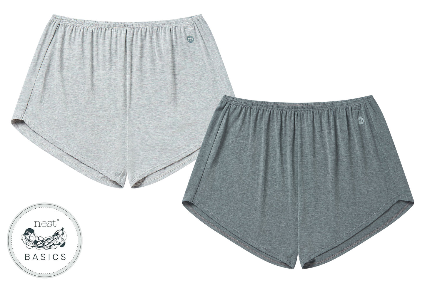 Women's Basics Underwear (Bamboo Cotton, 2 Pack) - Grey Dawn and