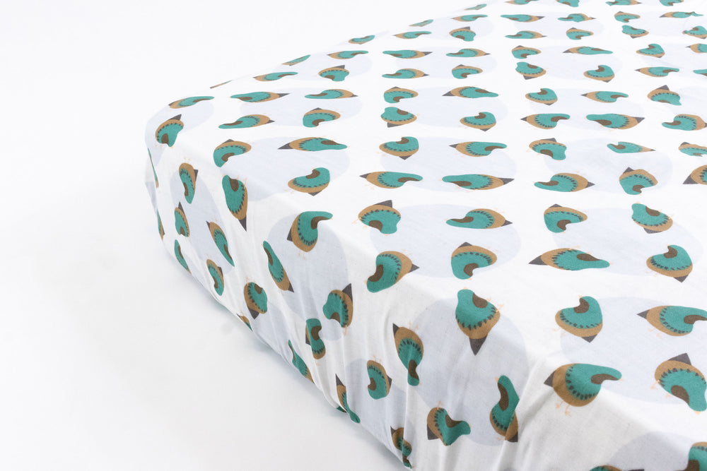 Fitted Bamboo Crib Sheet - A Quail Tale - Nest Designs