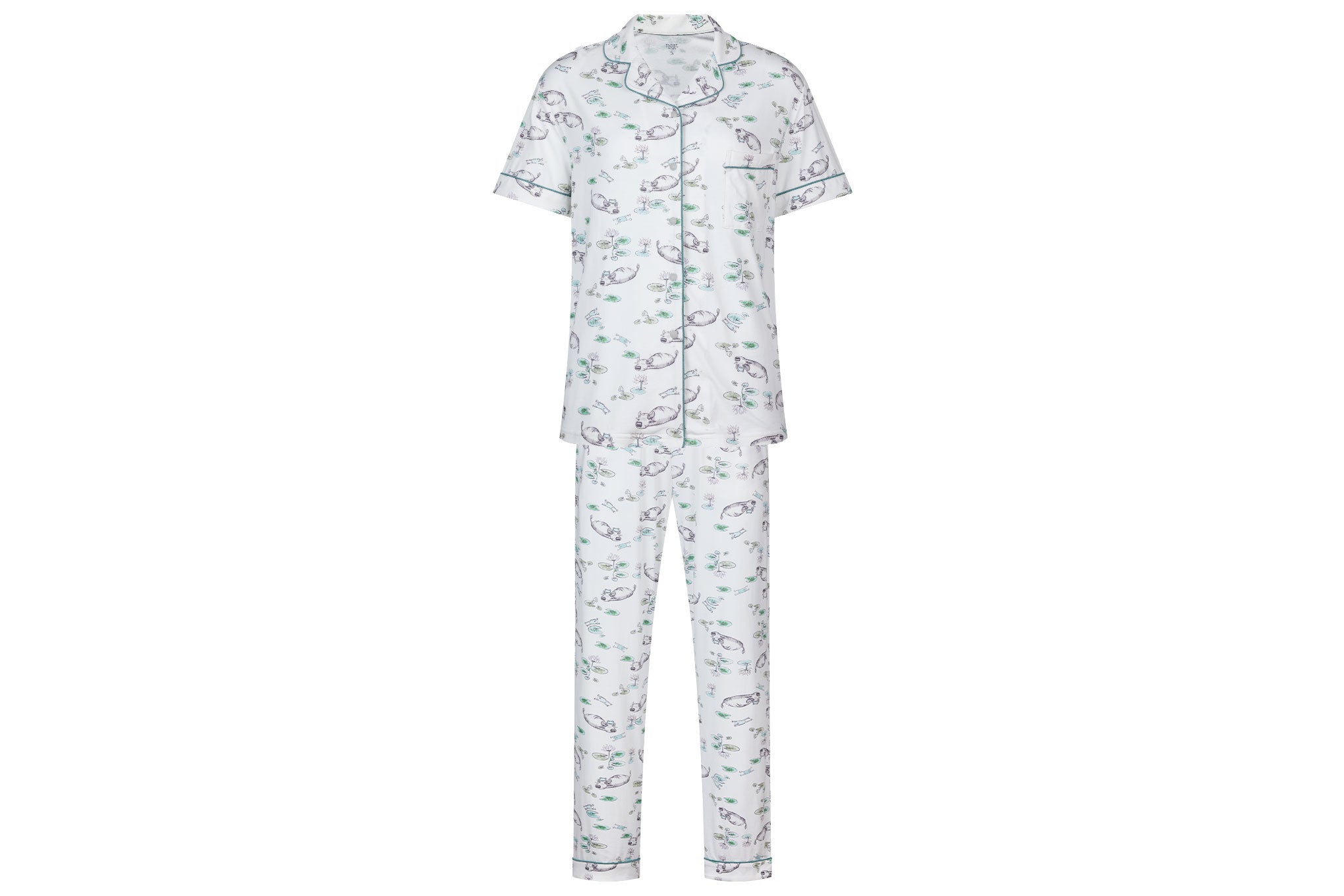 Women's Long Sleeve Nursing PJ Set (Bamboo Pima) - Lazy Rabbit – Nest  Designs