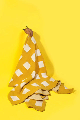 Modern Yellow Throw Blanket