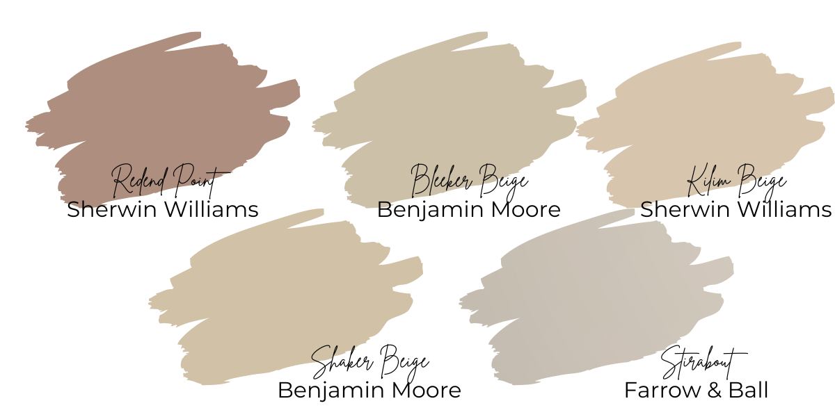 beige color swatches