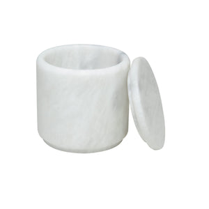 eris white marble stone canister