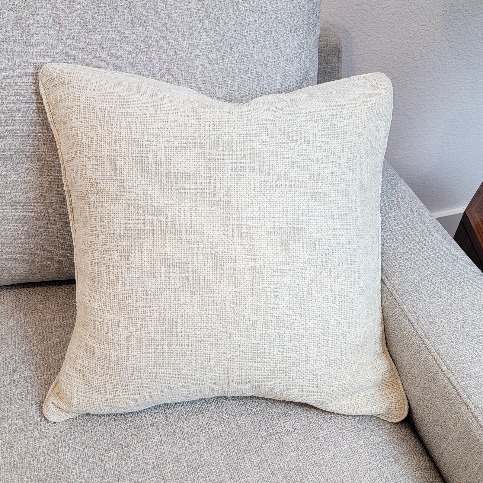 Azulina Home - Chunky Ivory Wool Lumbar Pillow