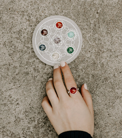 Crystals charging on charging plate