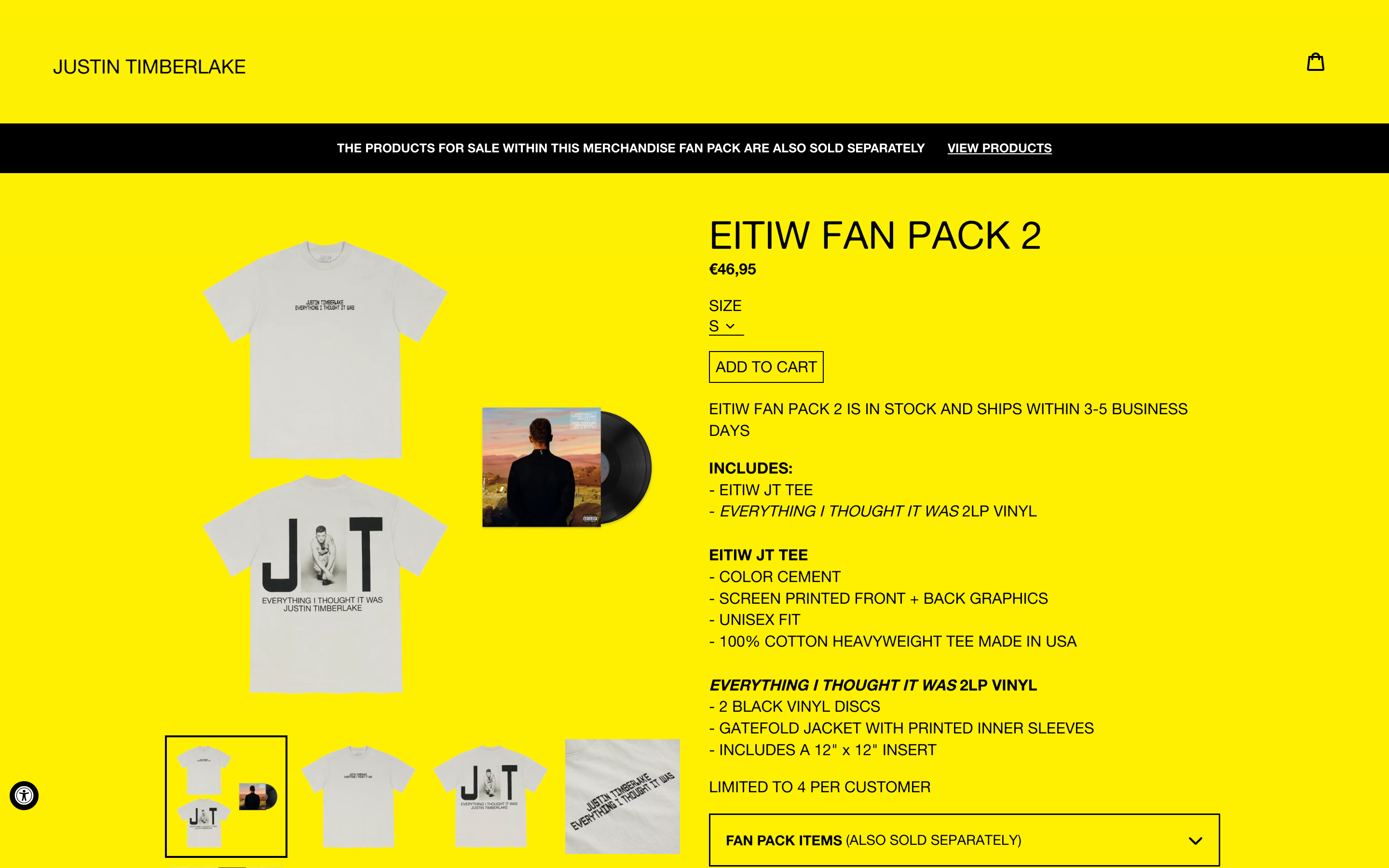 EITIW FAN PACK 2  justin timnerlake shopify reporting