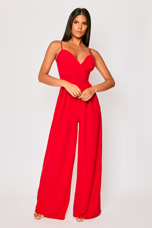 Apricot - Pink Tailored Sweetheart Jumpsuit Jumpsuits