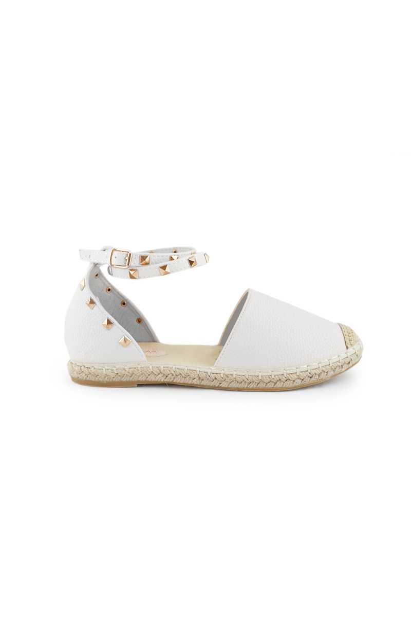 Cartez - White Double Strap Espadrilles