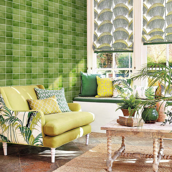 3D Green Ceramic Peel and Stick Wall Tile