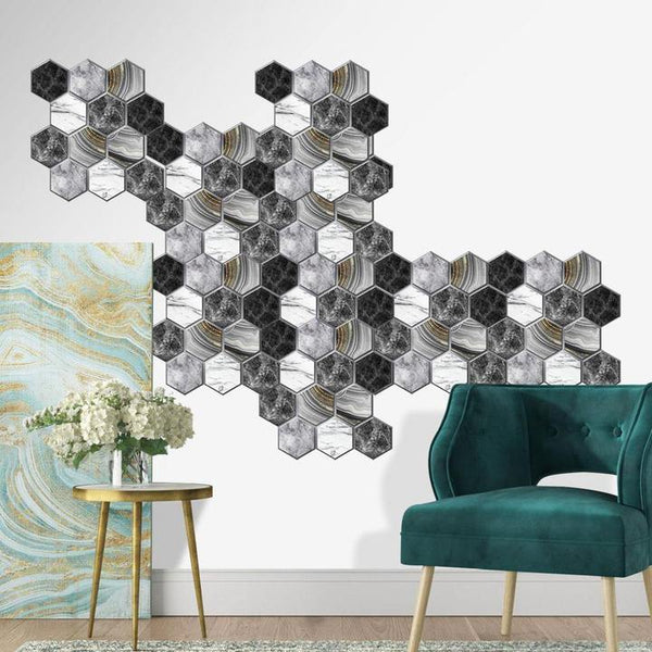 3D_Black_Marble_Hexagonal_Peel_and_Stick_Wall_Tile-commomy decor