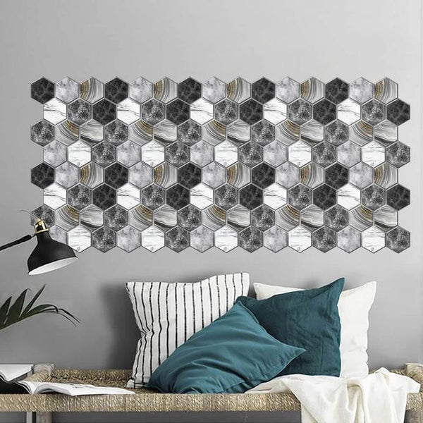 3D_Black_Marble_Hexagonal_Peel_and_Stick_Wall_Tile